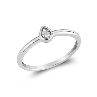 Pear Shaped Illusion Diamond Ring