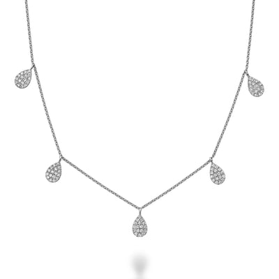 Drop Pave Diamond By The Yard Necklace