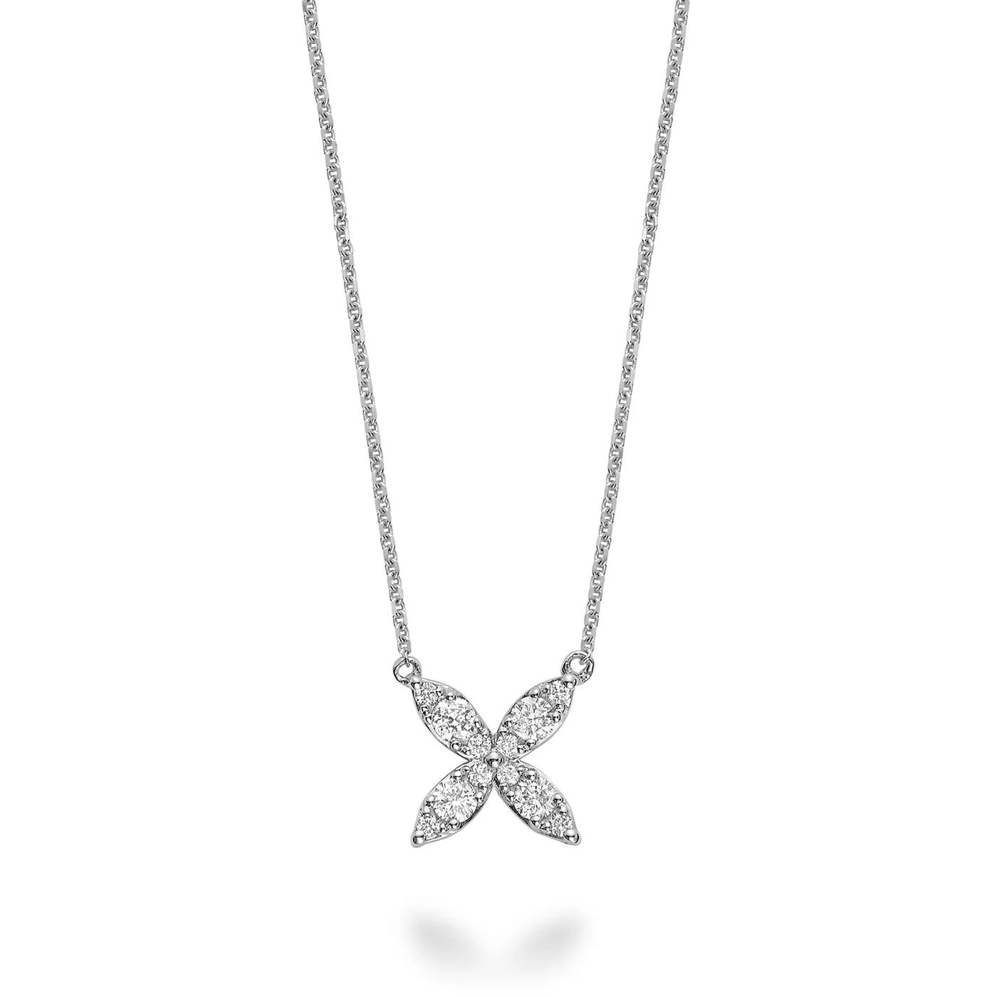 Marquise Flower Diamond Necklace