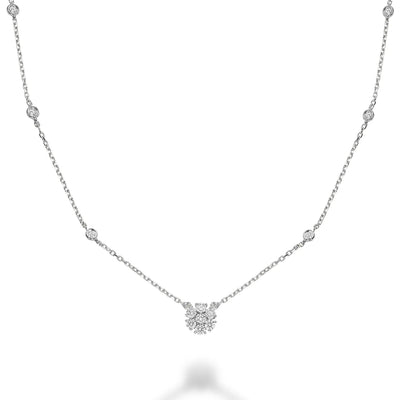Flower Diamond Necklace