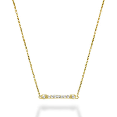 Bar Bezel Diamond Necklace