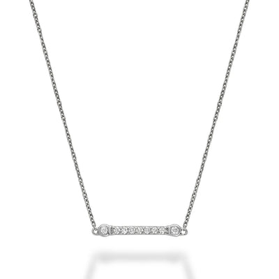 Bar Bezel Diamond Necklace