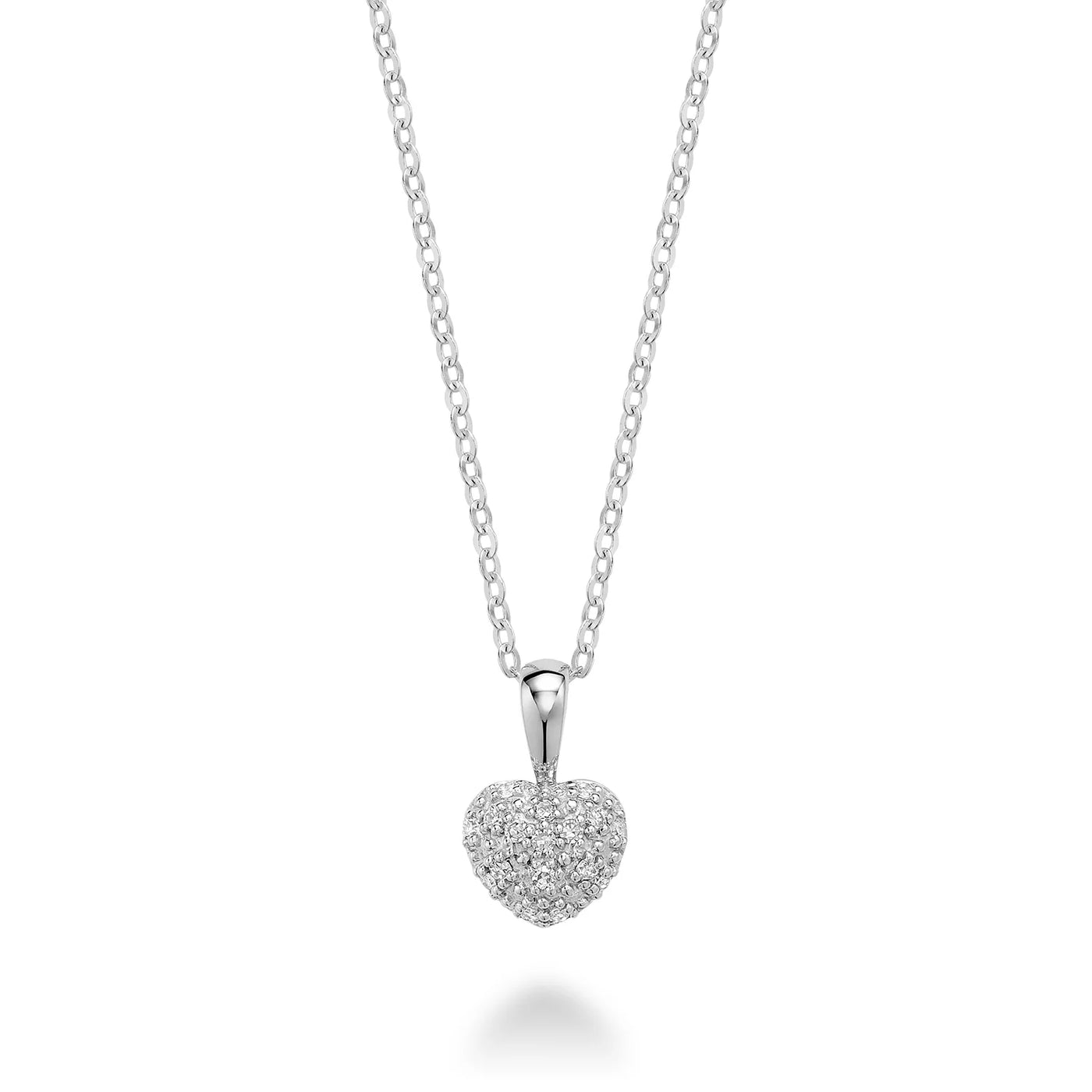 Heart Shaped Pave Diamond Pendant