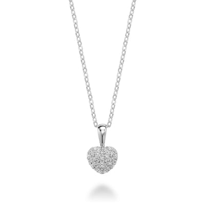 Heart Shaped Pave Diamond Pendant