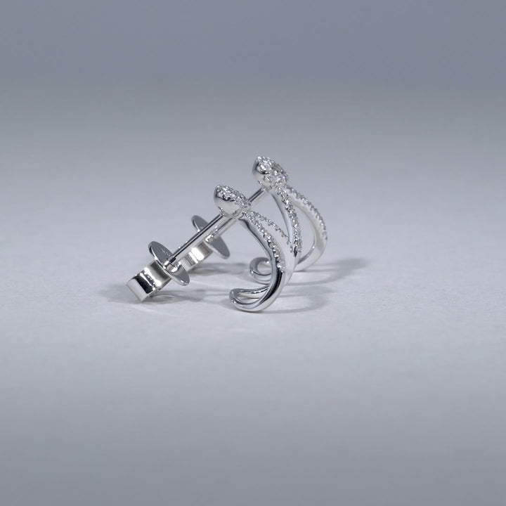 Warp Diamond Stud Earrings