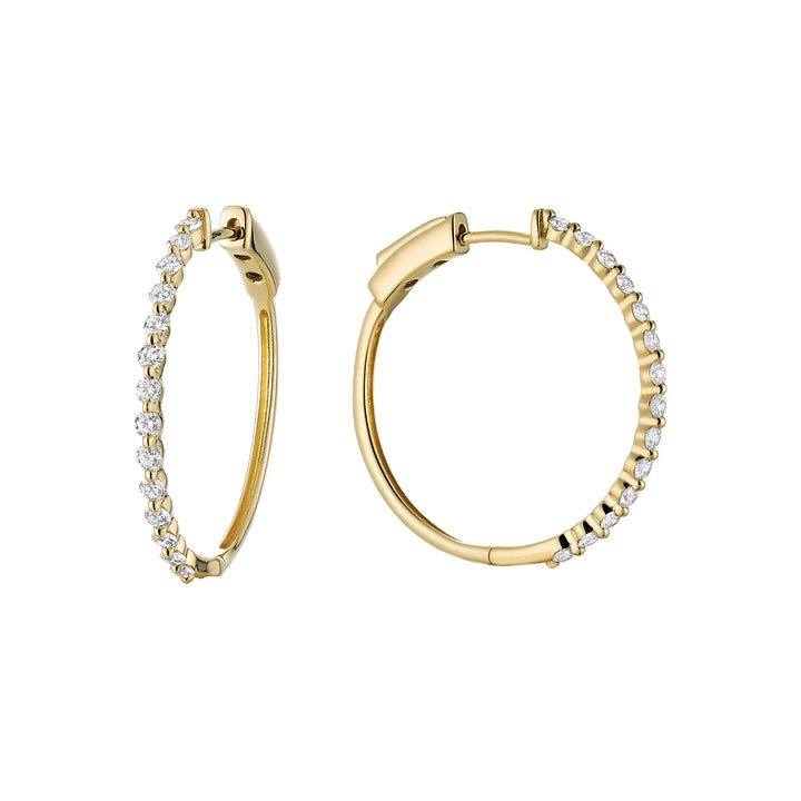 Diamond Hoop Earrings