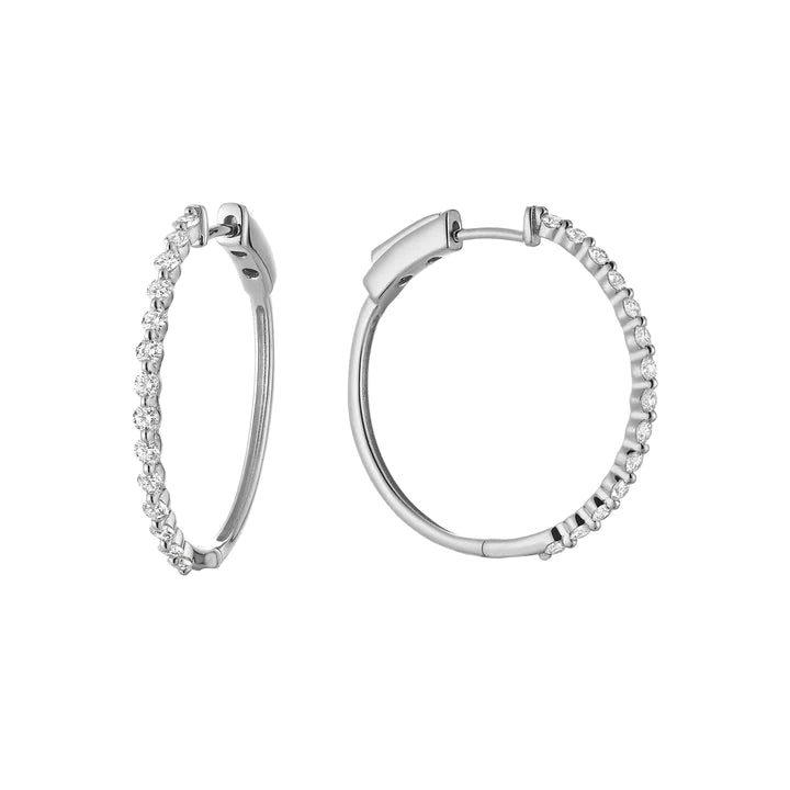 Diamond Hoop Earrings