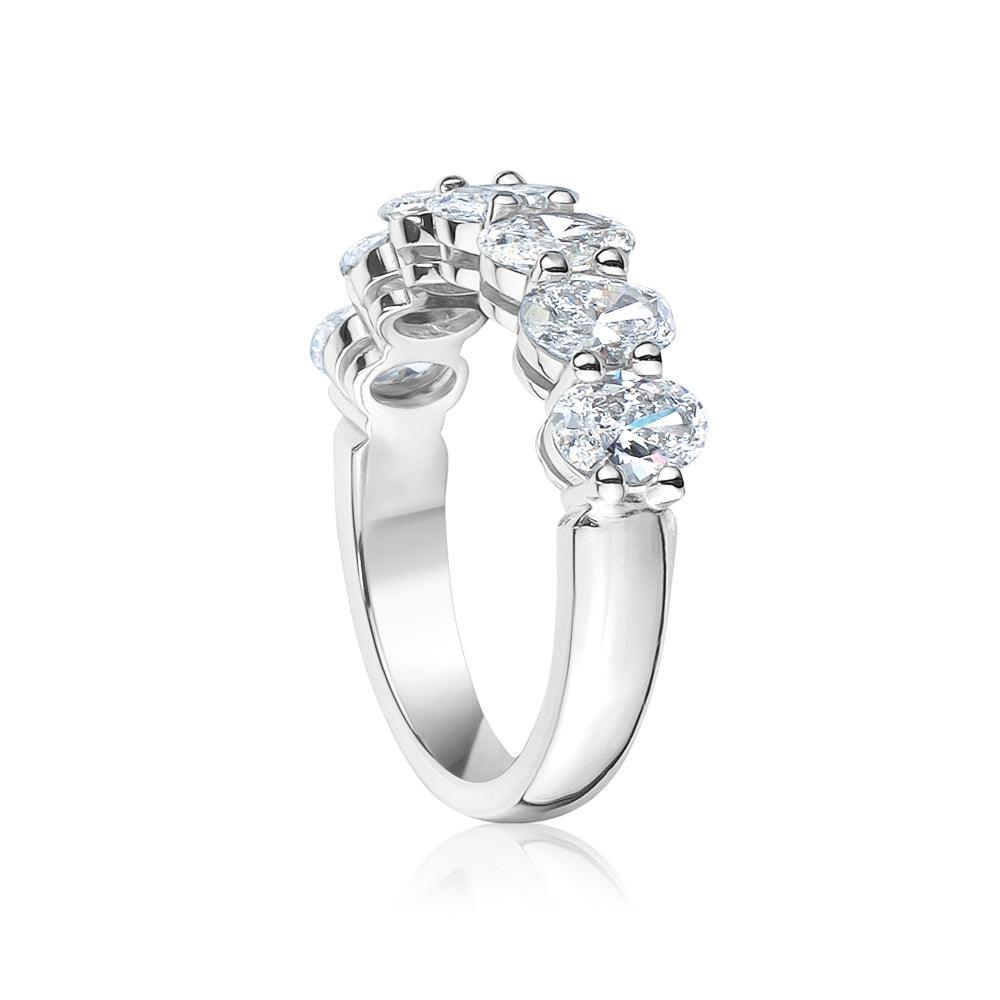 Semi Eternity Oval Band